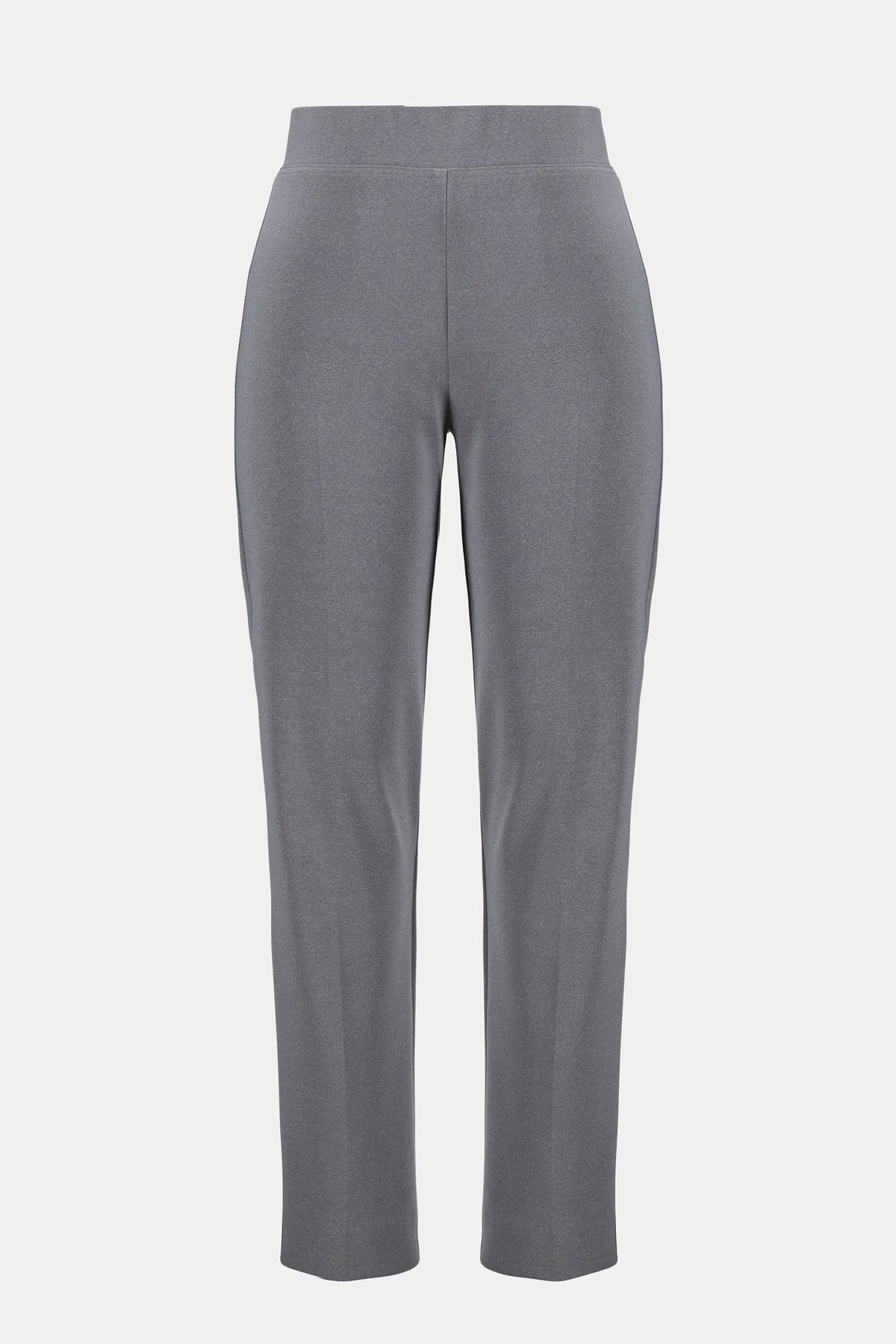 Gray Melange silky knit straight-leg pants by Joseph Ribkoff, showcasing a smooth fit and classic style.
