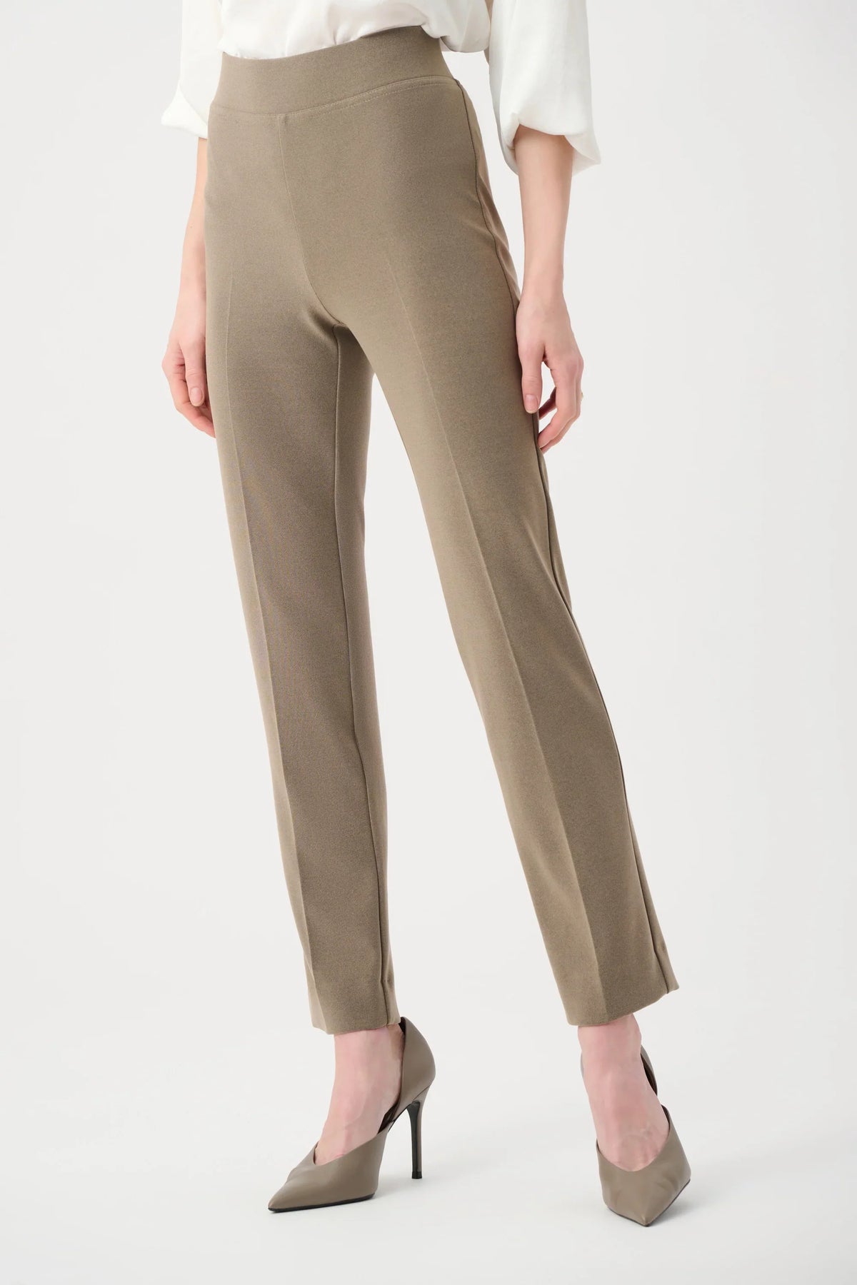 Back‑Slit Straight‑Leg Pant