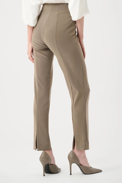 Back‑Slit Straight‑Leg Pant