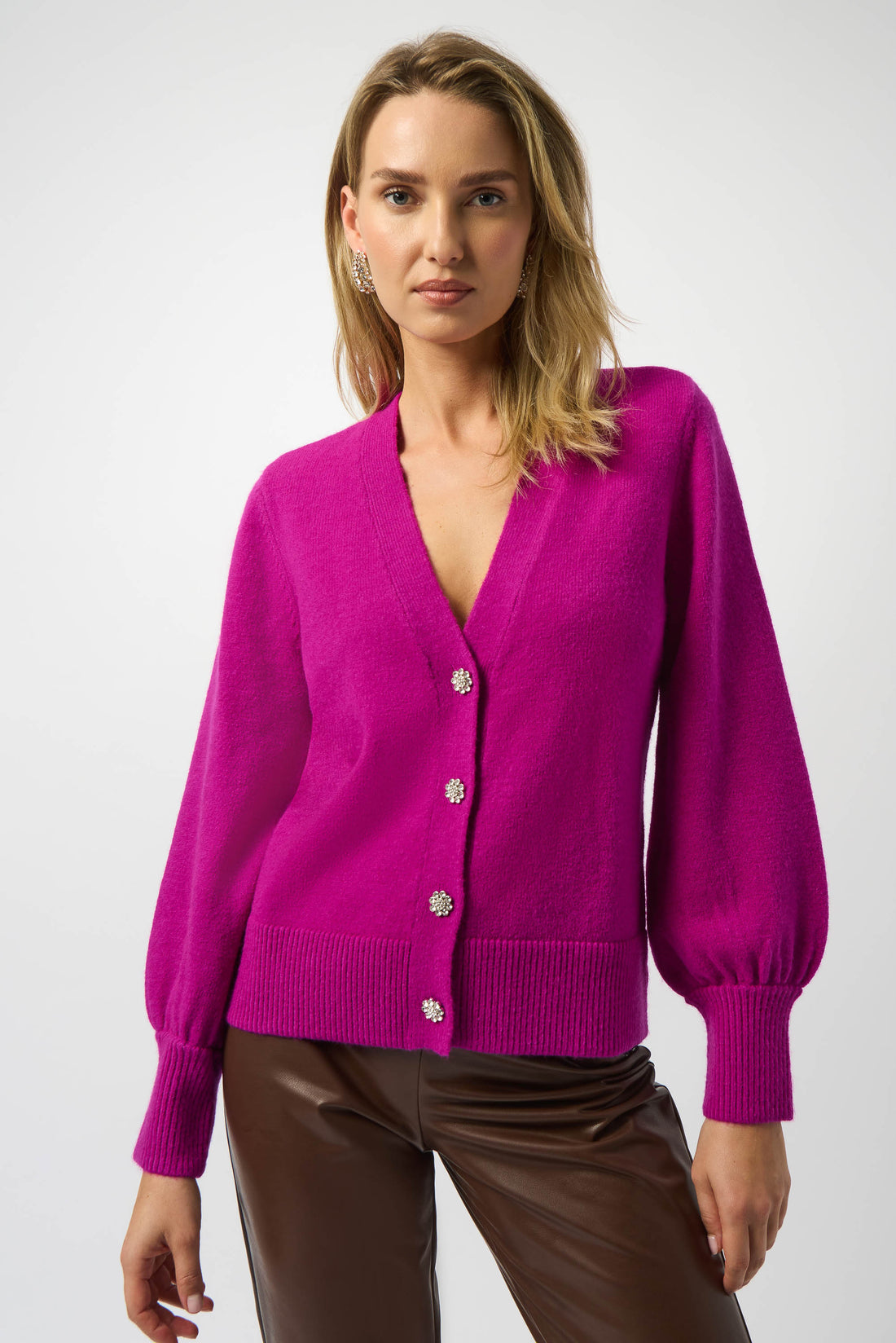Joseph Ribkoff | Knit Cardigan W/pull Sleeves