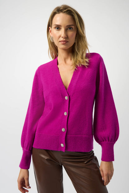 Joseph Ribkoff | Knit Cardigan W/pull Sleeves