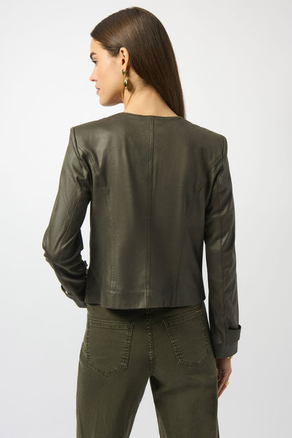 Joseph Ribkoff | Foiled Faux Suede Fitted Jkt