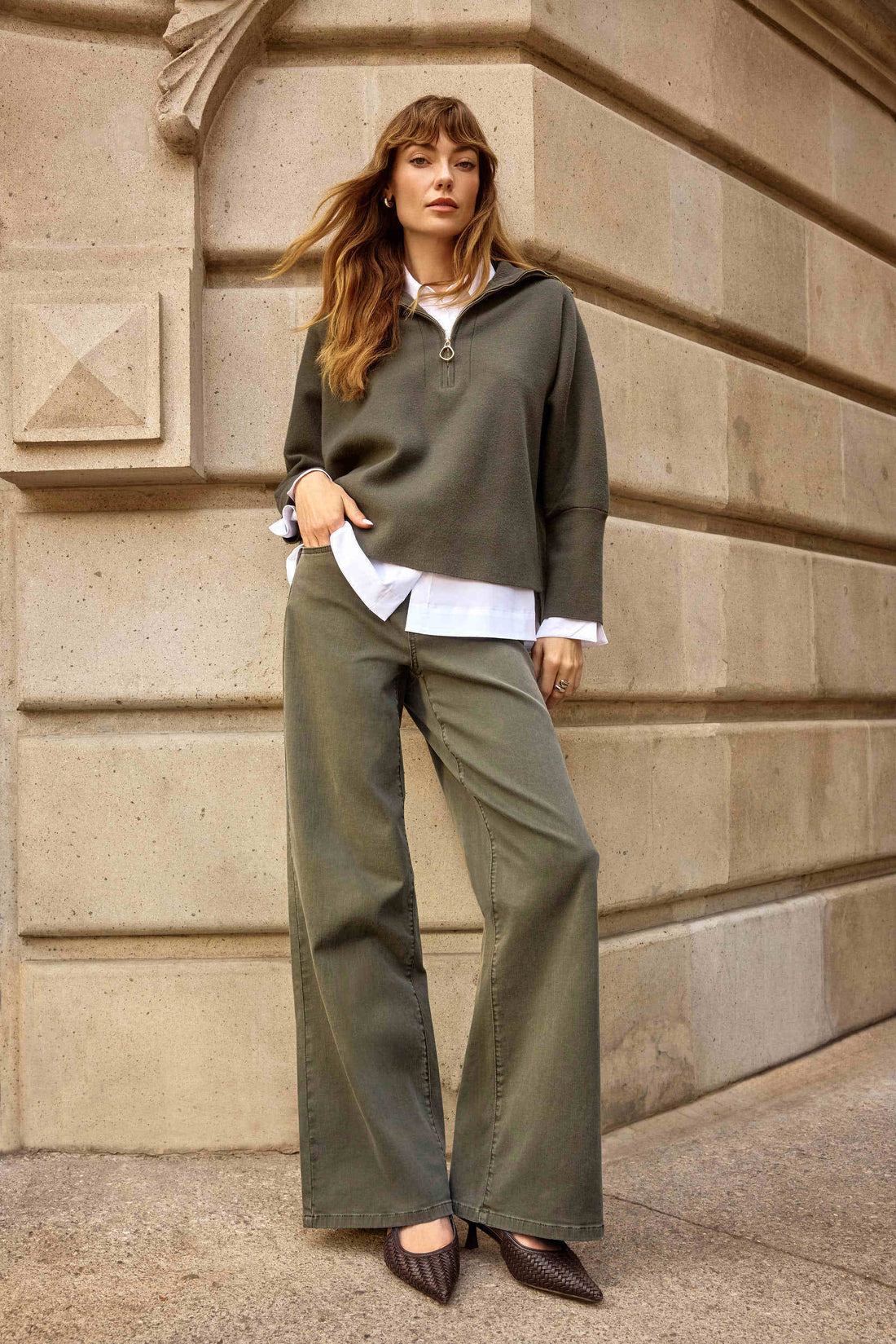 Joseph Ribkoff | Wide-leg Stretch Denim Jeans