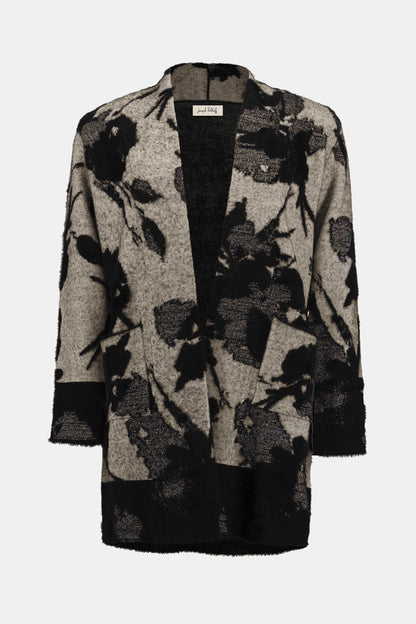 Joseph Ribkoff | Jacquard Long Knit Cardigan