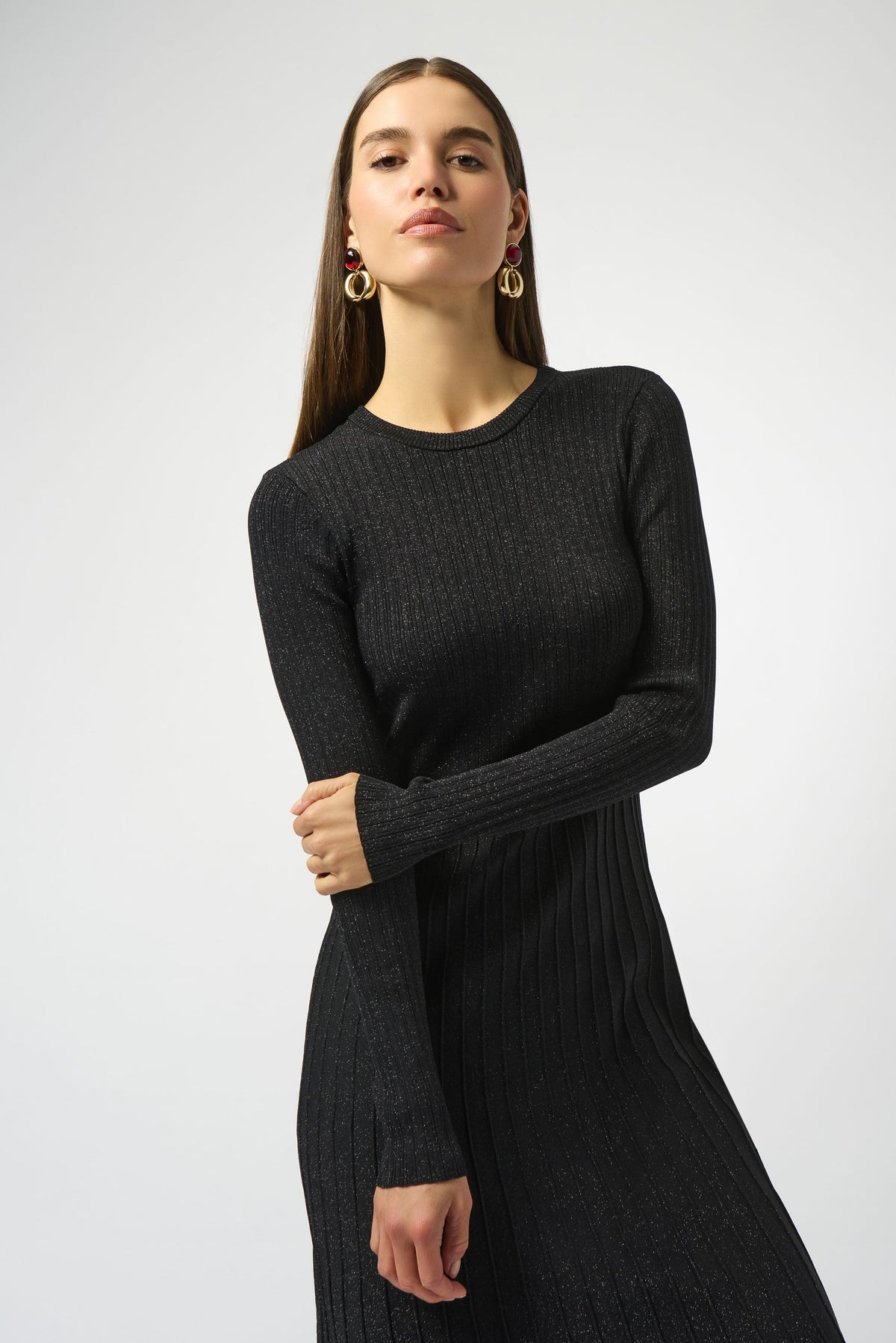 Joseph Ribkoff | Knit Crew Neck Dress - Evelyne Talman
