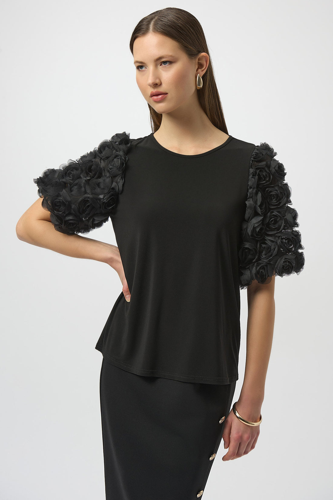 Joseph Ribkoff | Top W/rosette Slvs