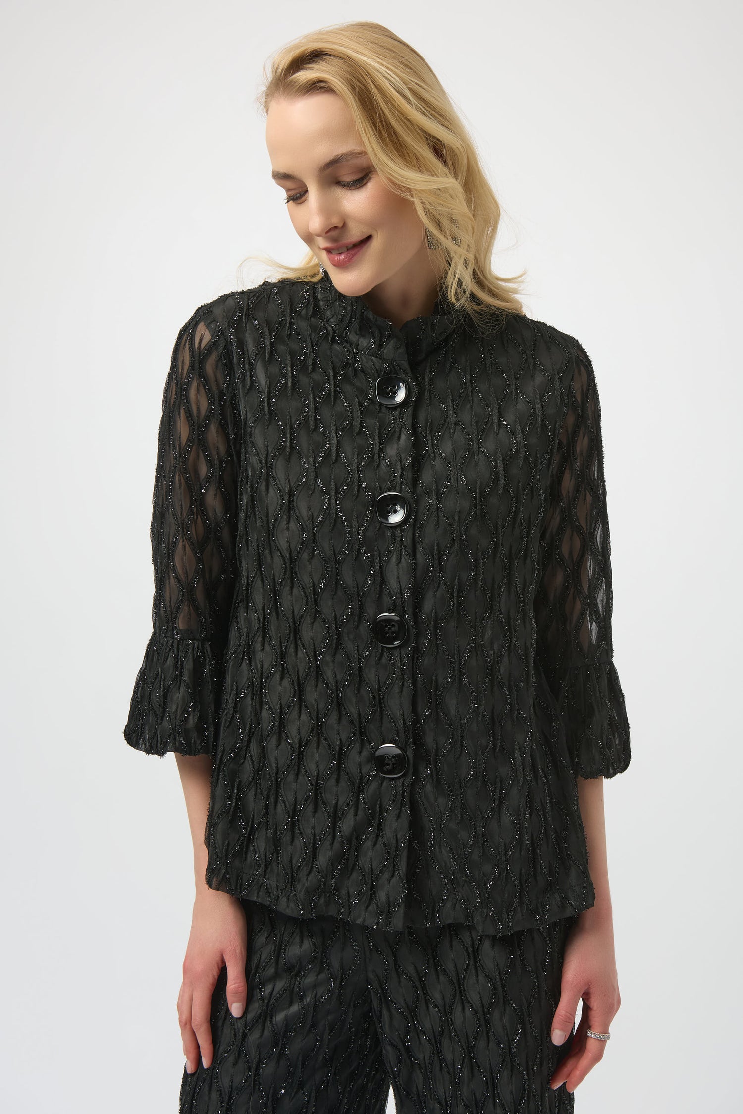 Joseph Ribkoff | Lurex Trapeze Jacket
