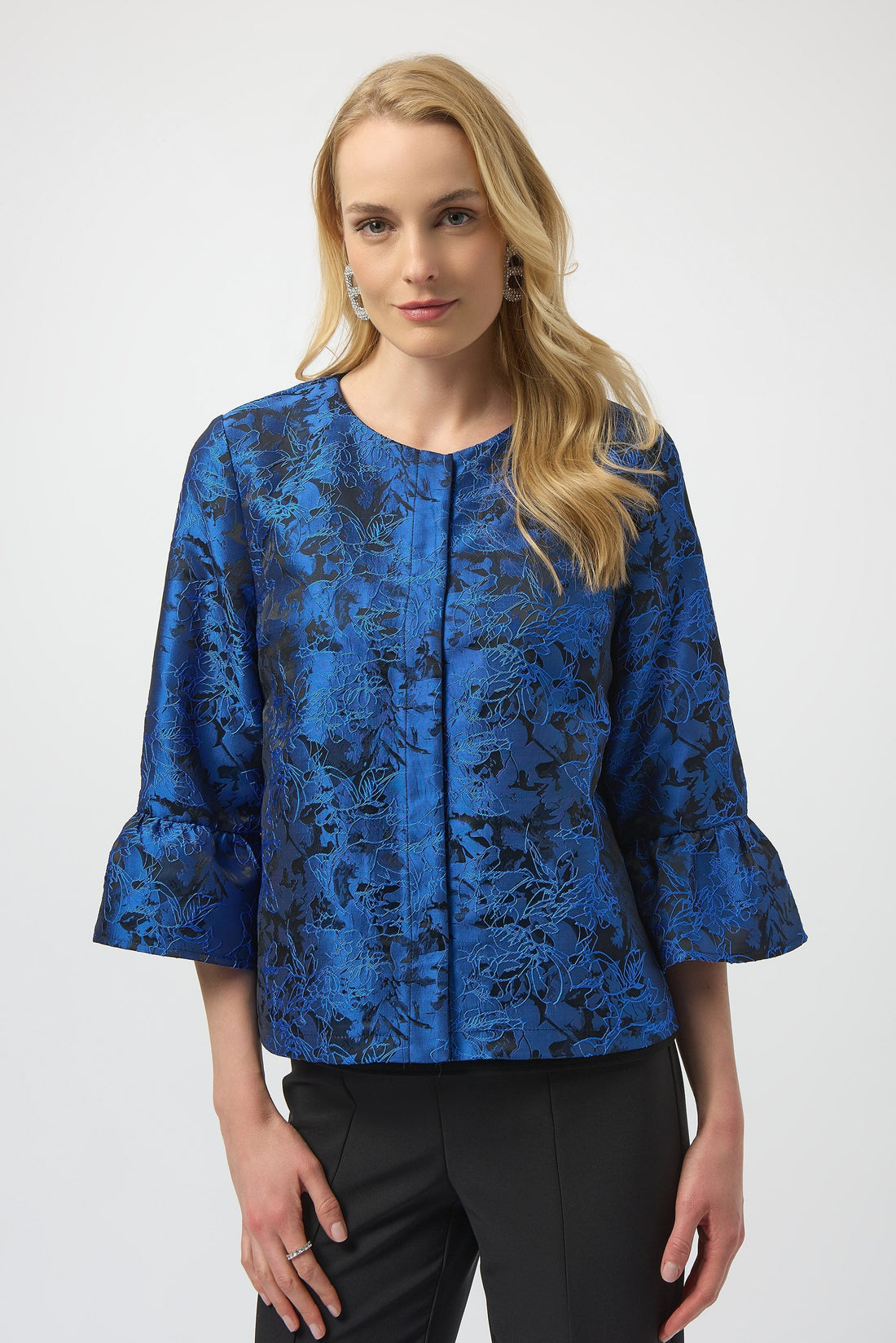 Joseph Ribkoff | Jacquard Trapeze Jacket