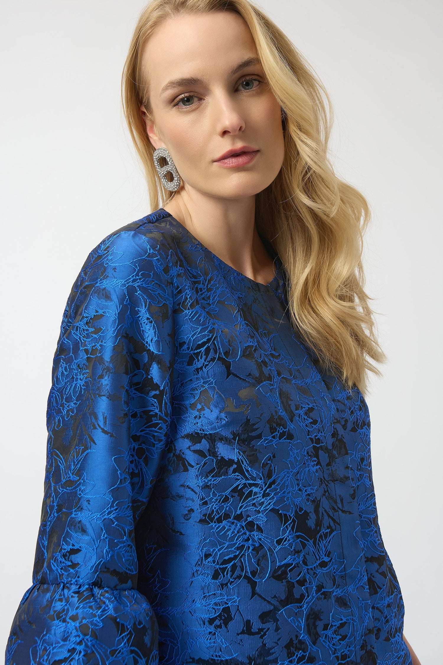 Joseph Ribkoff | Jacquard Trapeze Jacket