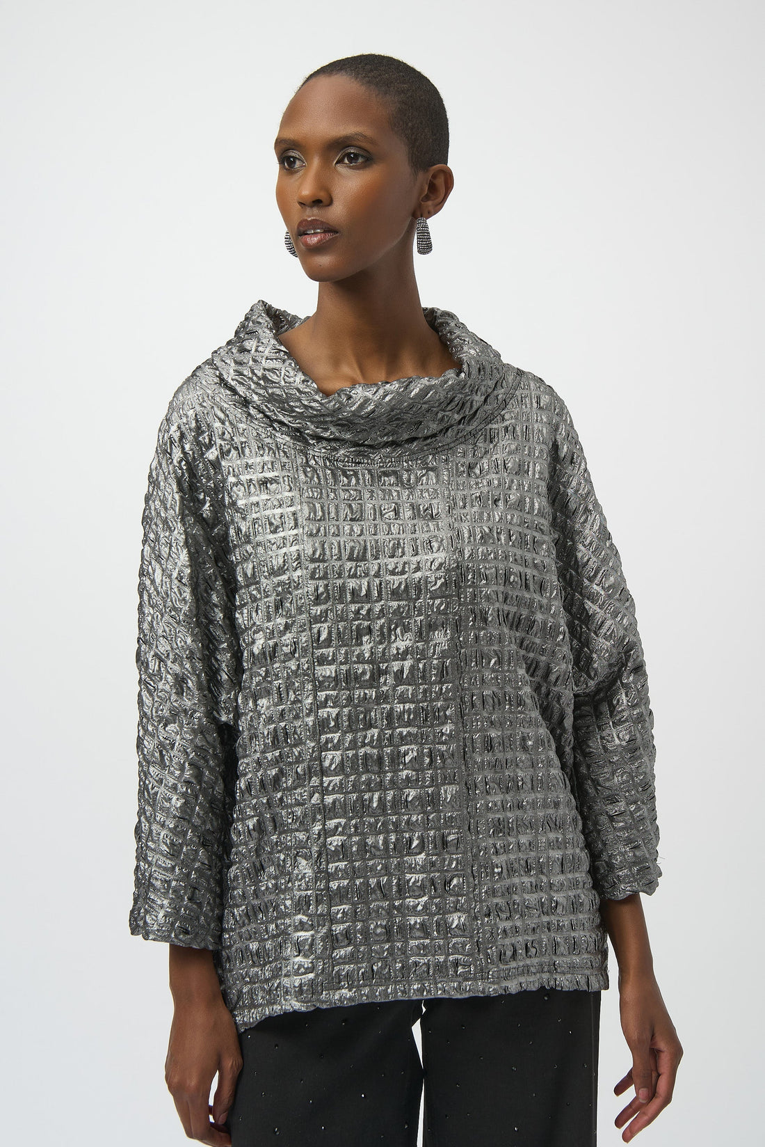 Joseph Ribkoff | Jacquard Cowl Nk Top