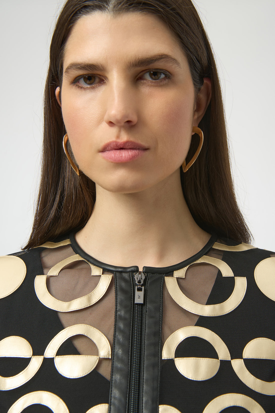 Joseph Ribkoff | Mesh and Gold Jacket