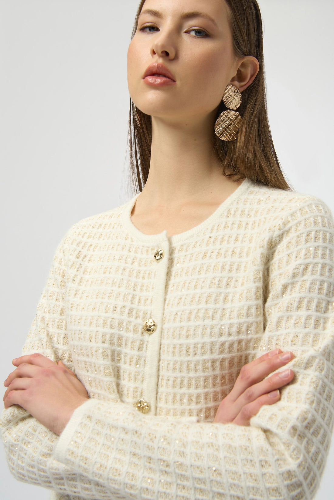 Joseph Ribkoff | Knit Cardigan W/gold Buttons