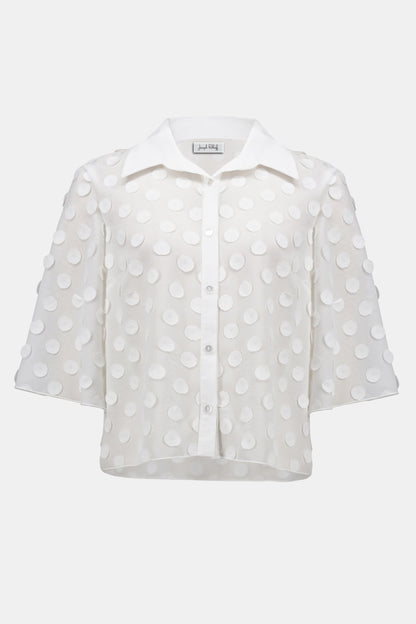 Joseph Ribkoff | Dot Jacquard Blouse