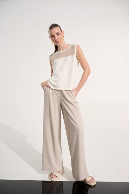 Crew Neck Sleeveless Pullover