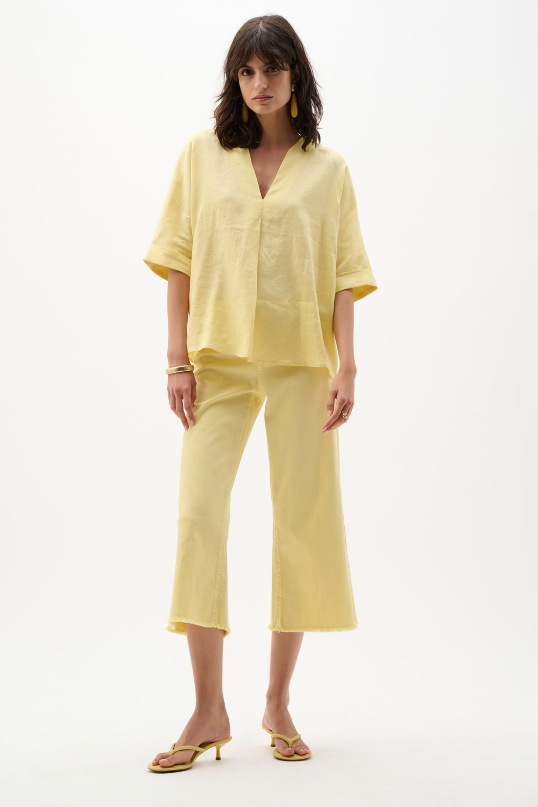 Wide-leg Cropped Jean