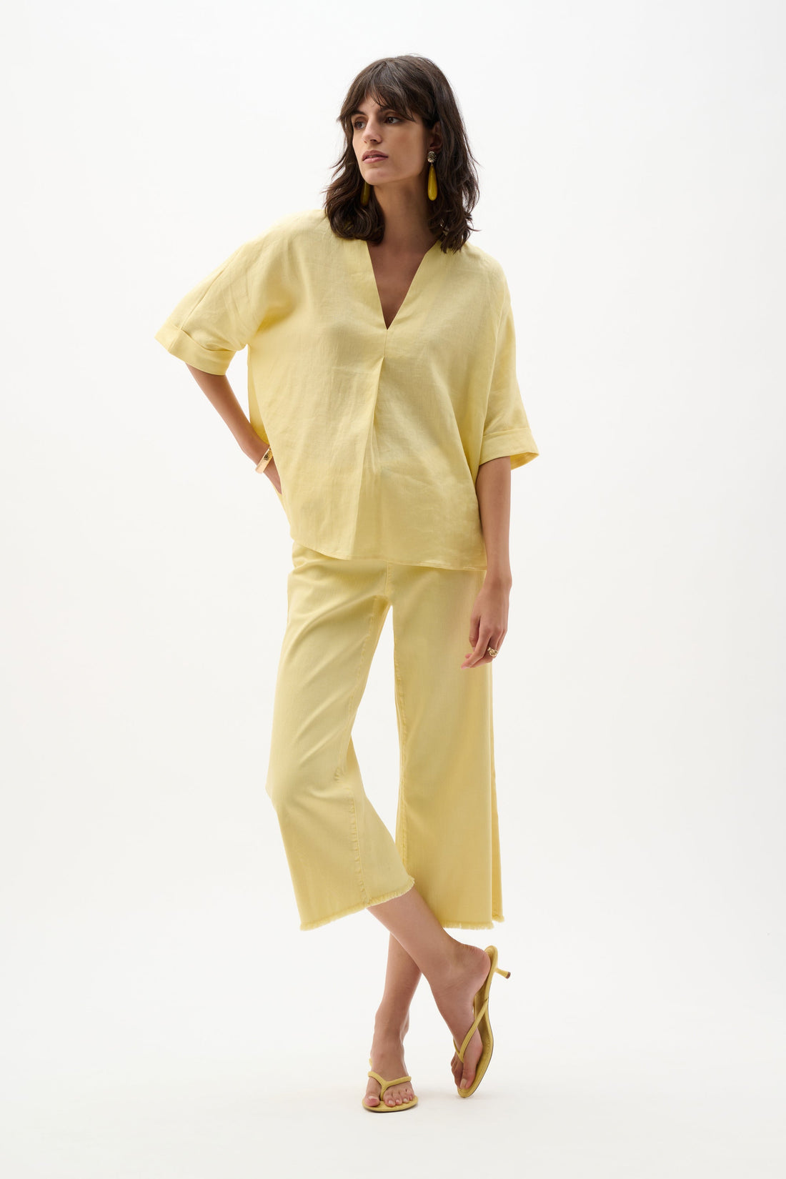 Linen Straight-cut Top