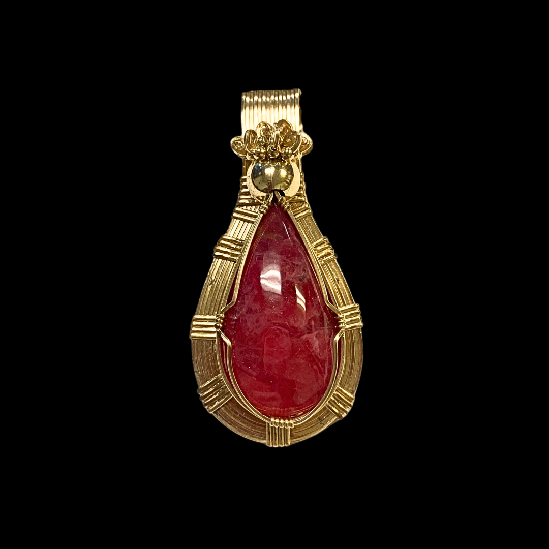 Red Larimar Teardrop Pendant