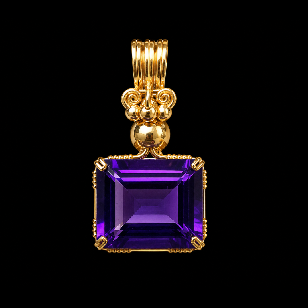 24 ct Deep Purple Amethyst Pendant