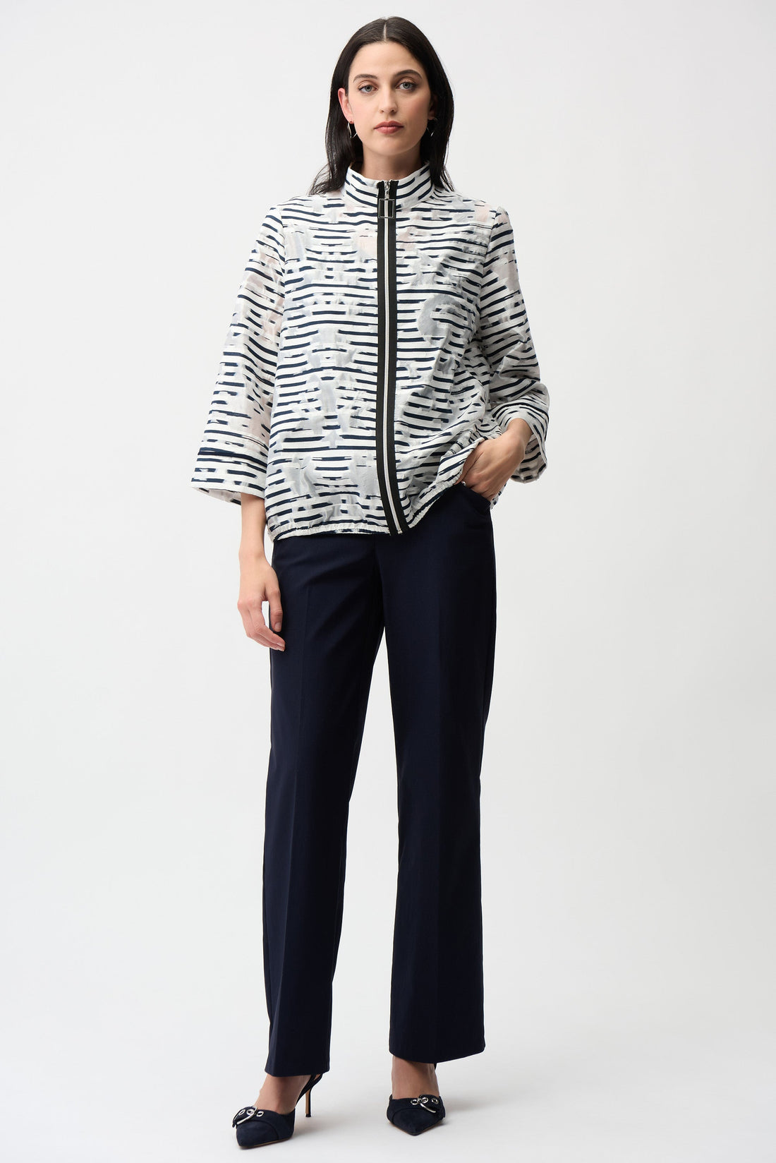 Striped Bomber Jacket