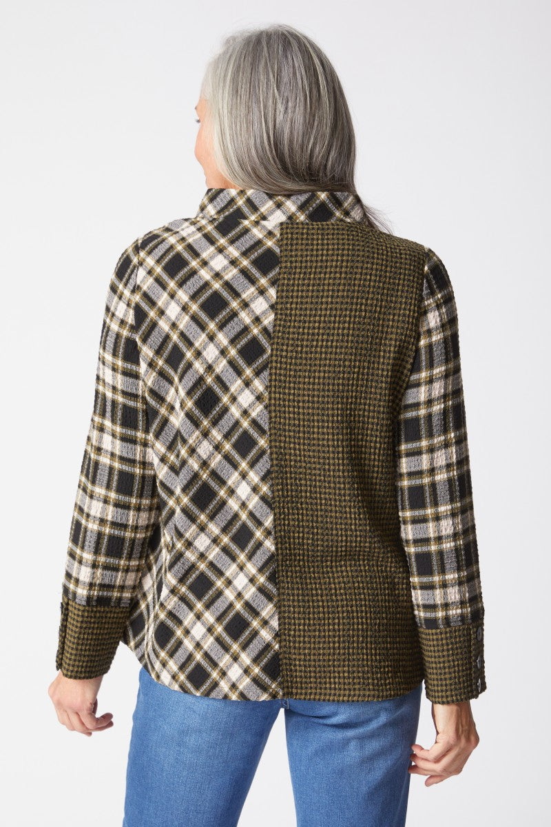 Habitat | Girl Gone Plaid Assym Button C