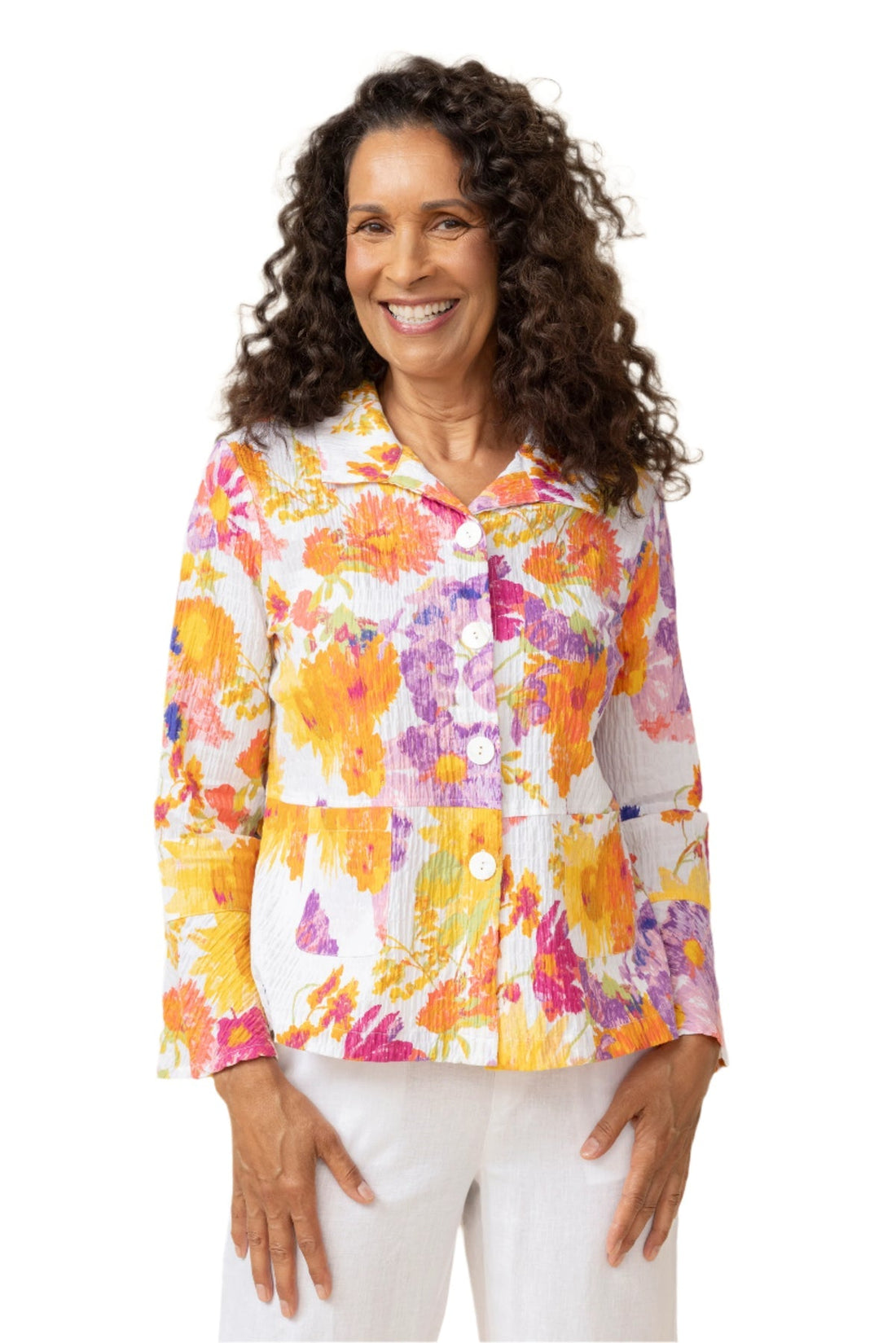 Habitat | Crinkle Cotton Sunflower  Flou