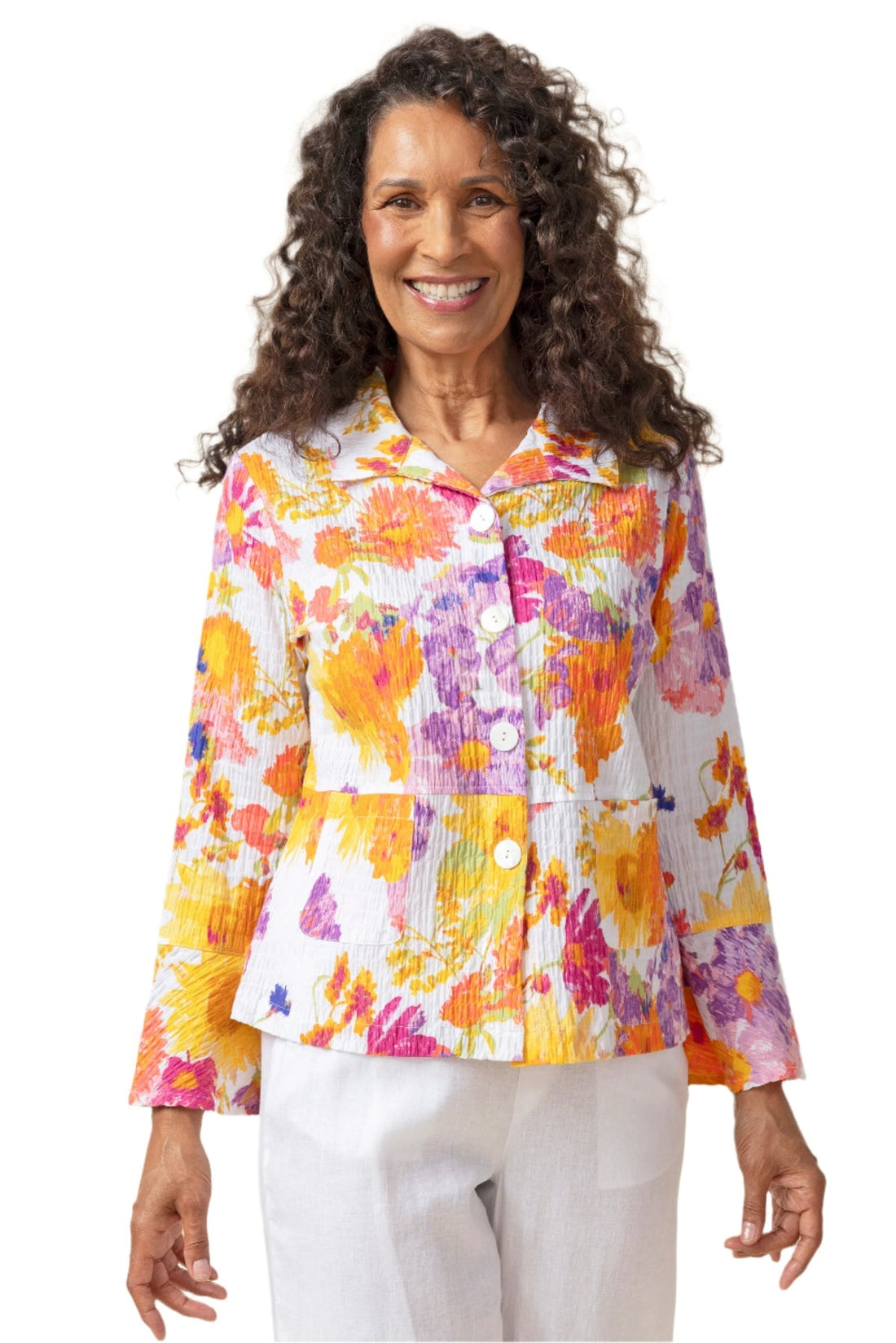 Habitat | Crinkle Cotton Sunflower  Flou