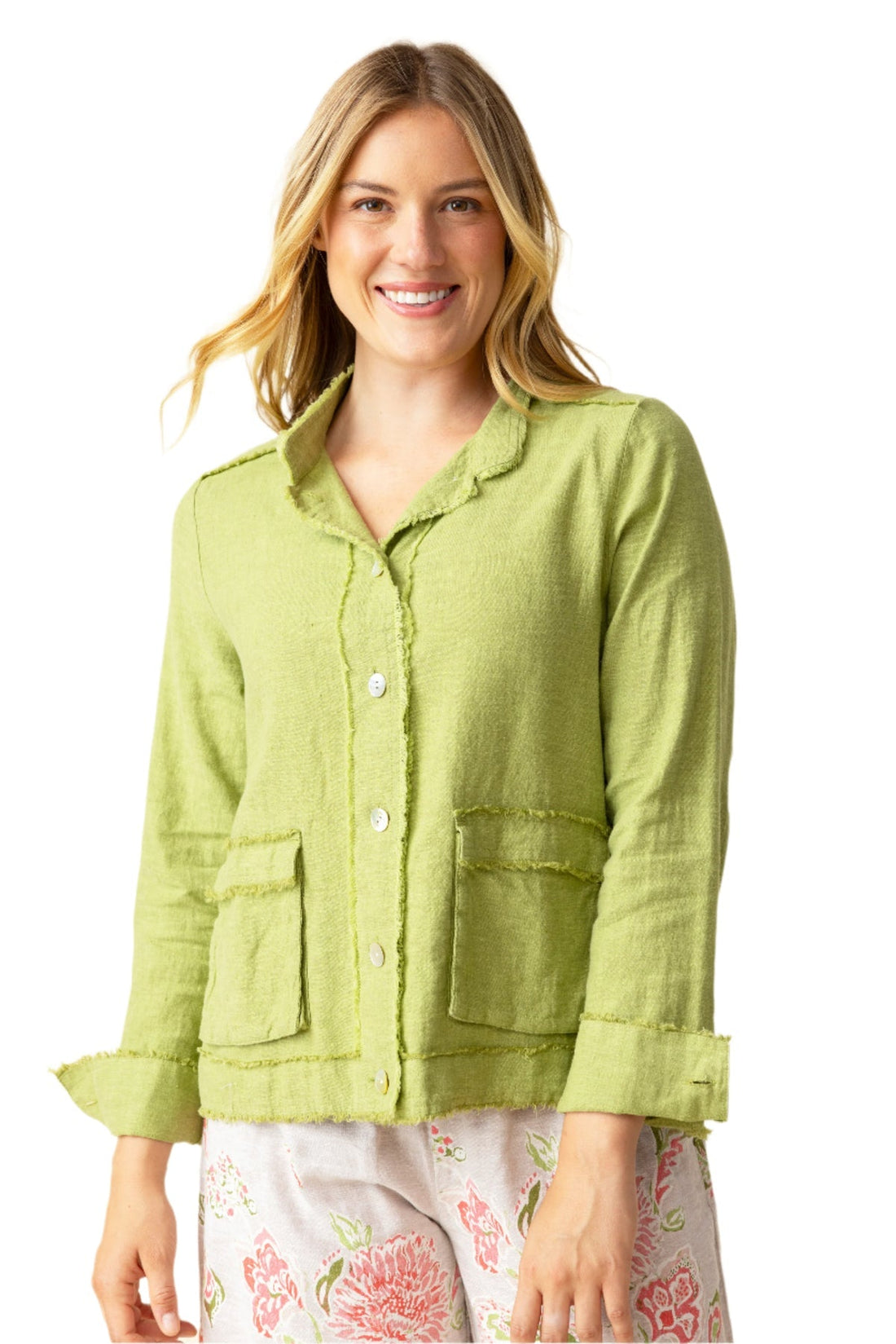 Habitat | Linen Solid Summer Breeze Jkt