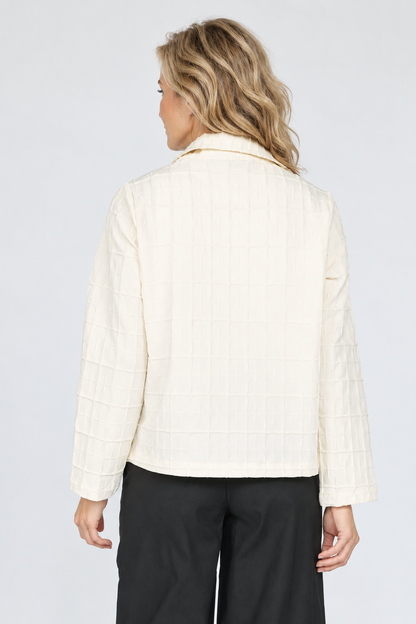 Lattice Wave Jacket - Ivory
