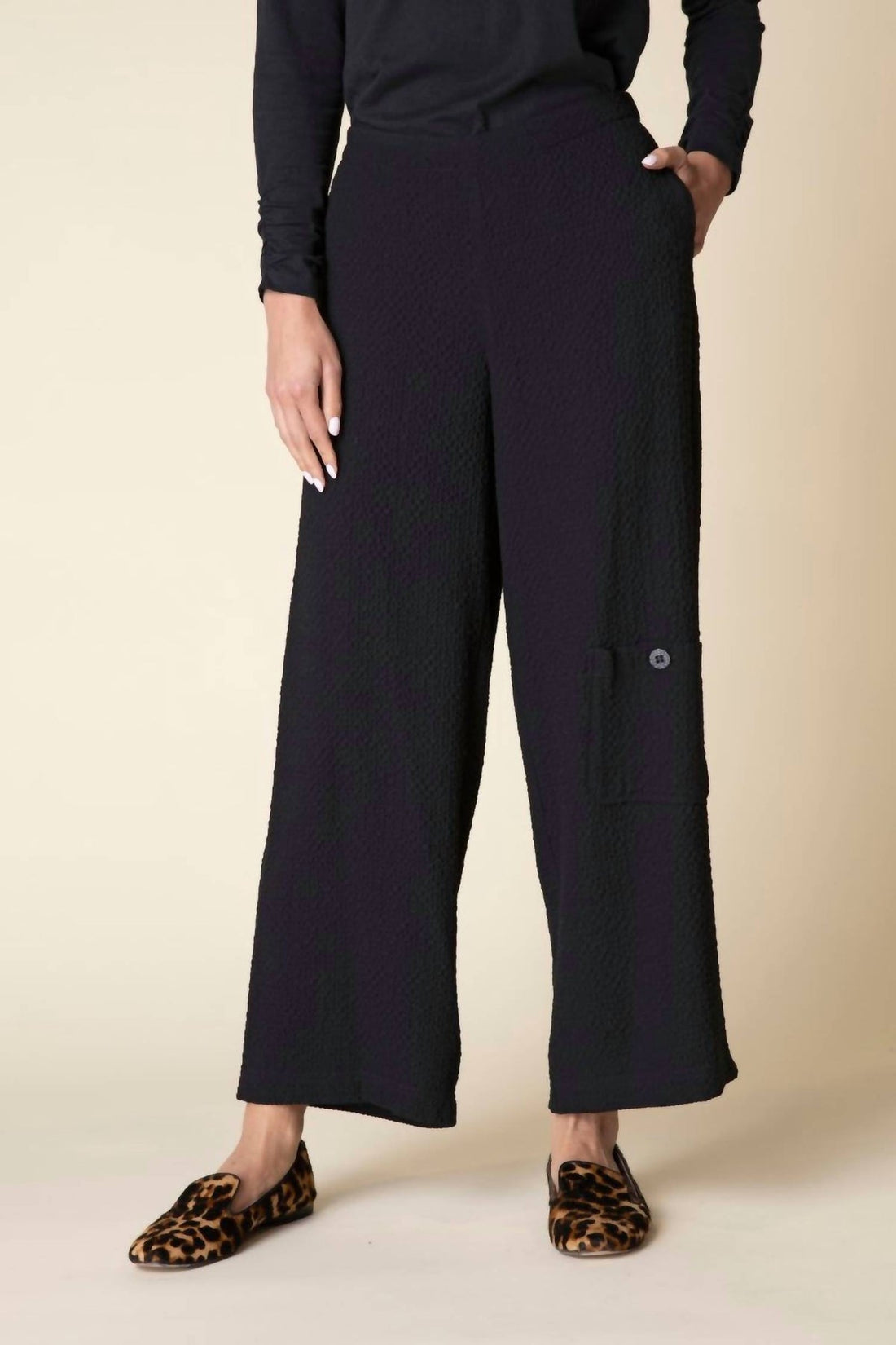 Habitat | Crinkle Crepe Sld Flat Front A