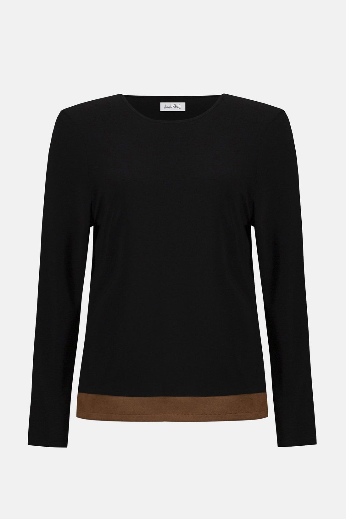 Joseph Ribkoff | Knit &amp; Suede Color-block Top