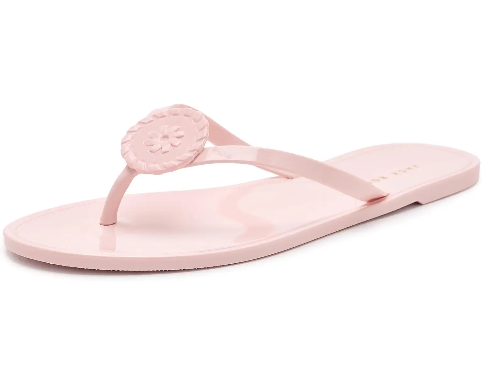Jack Rogers Roxy Jelly shoes, colorful rubber footwear with a thong design and decorative side embellishments.