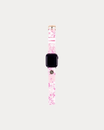 Silicone Apple Watch Band, Conch Shell Pink Burst of Joy