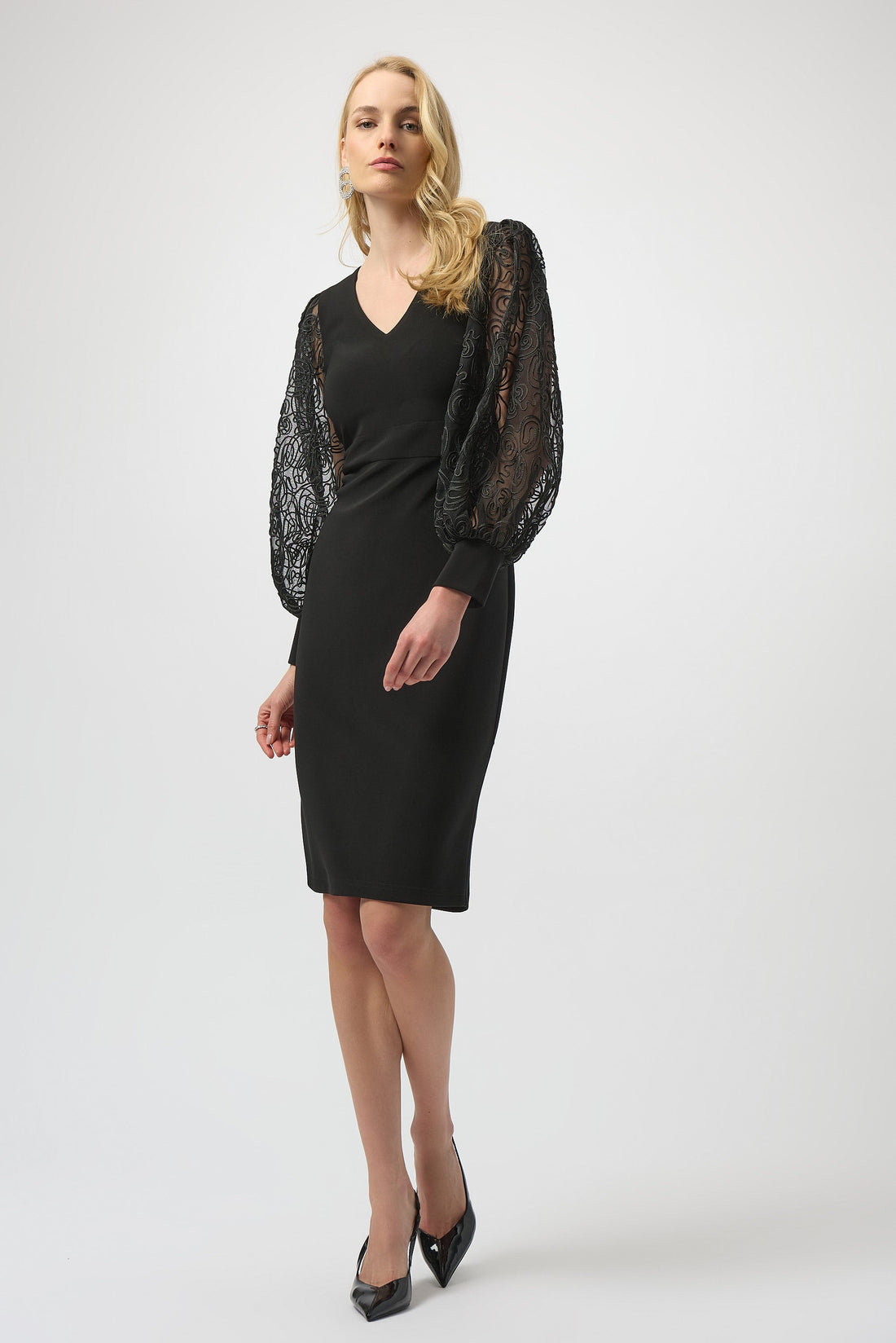 Joseph Ribkoff | Knit &amp; Mesh Sheath Dress
