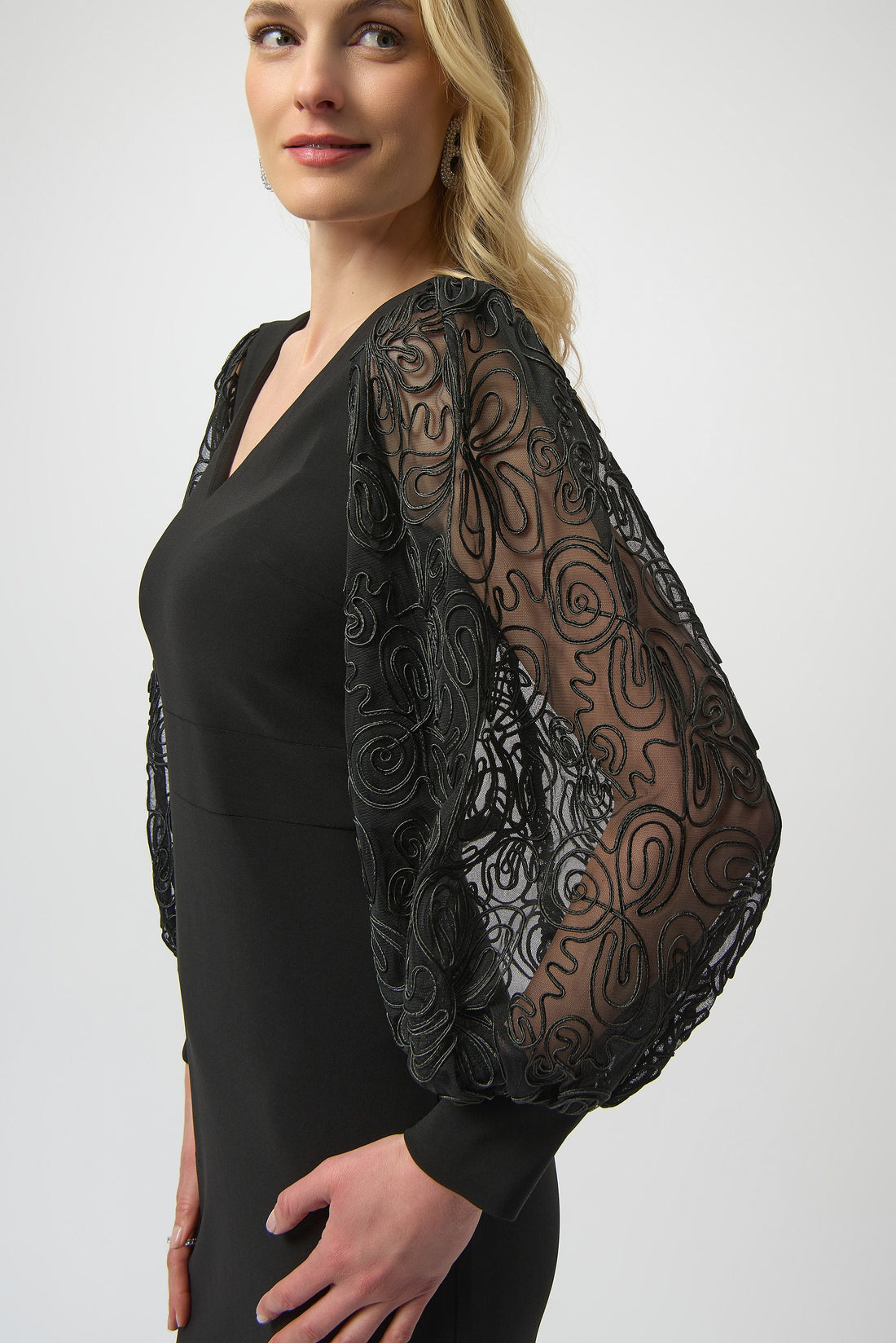 Joseph Ribkoff | Knit &amp; Mesh Sheath Dress