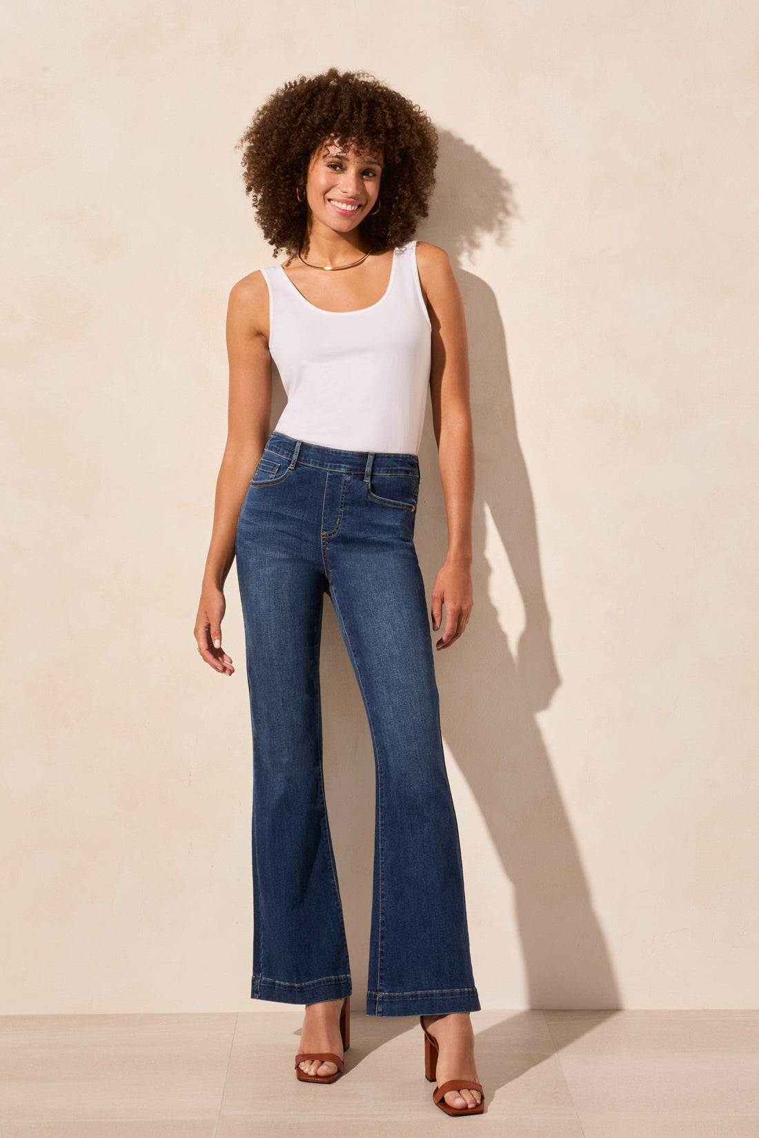 Tribal | Audrey Pull-on Flare Jeans Wit