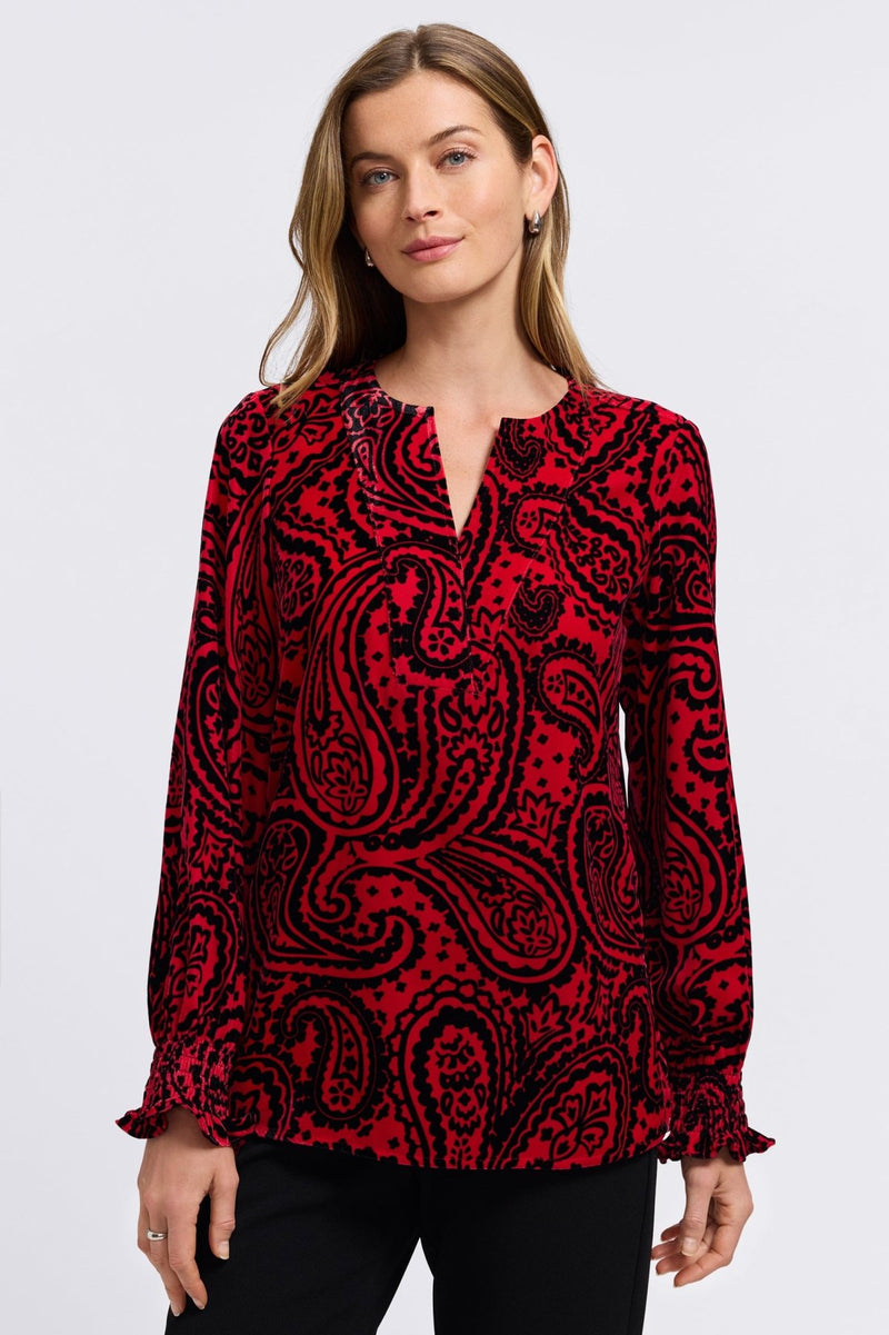 Foxcroft | Alicia Paisley Top