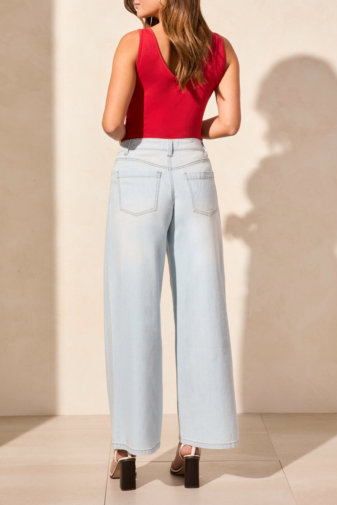 Tribal | Audrey Pleated Wide Leg Jeans