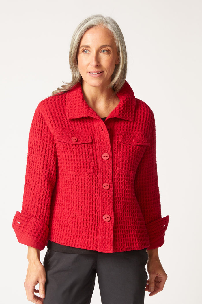Habitat | Washed Honeycomb Shacket