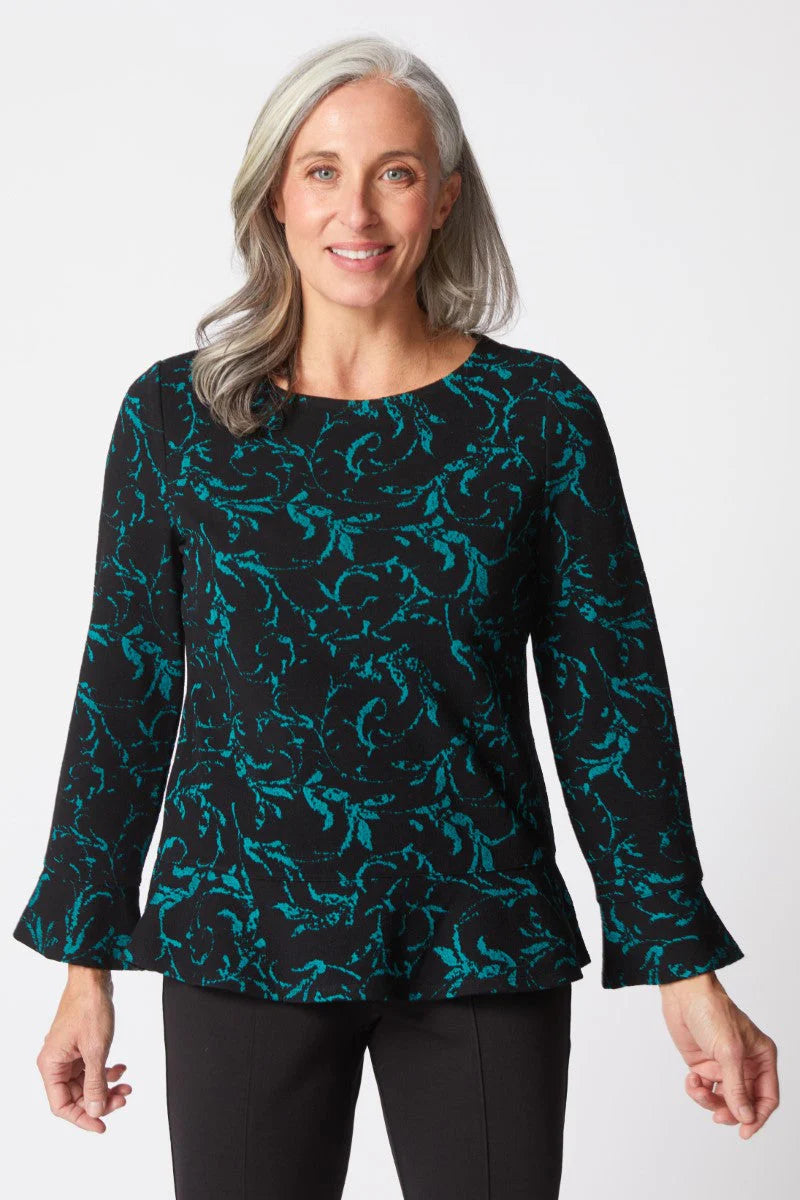 Habitat | Jacquard Scroll Peplum Pullove