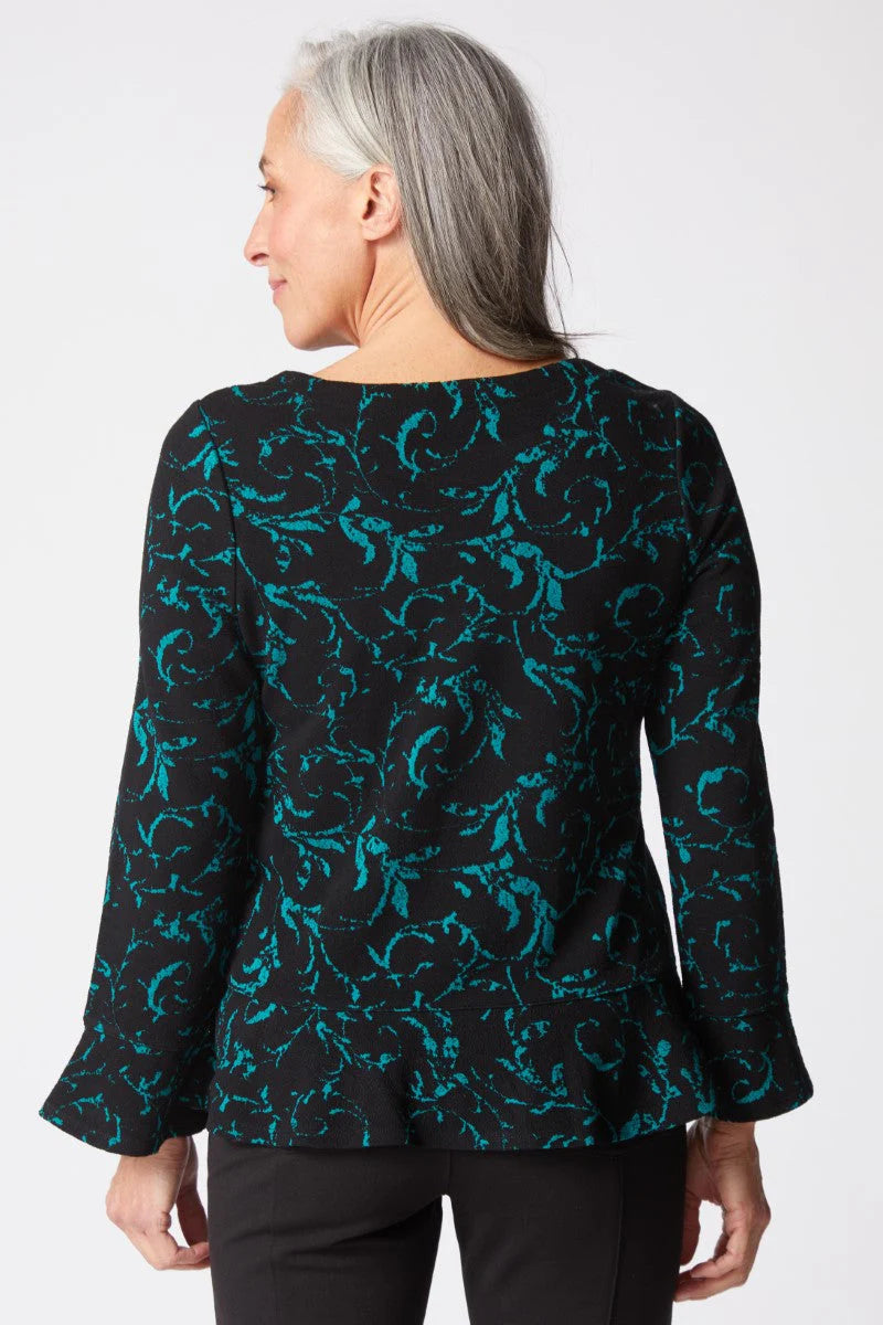 Habitat | Jacquard Scroll Peplum Pullove