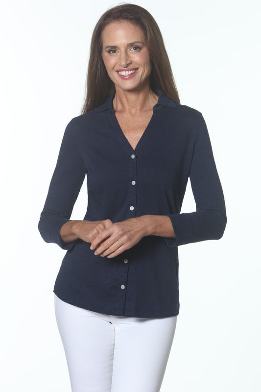 Eli | 3/4 Sleeve Knit Shirt