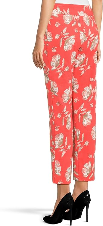 Pull on Pant Tangerine Flowers