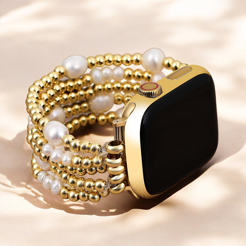 Gold And Pearl Apple Watch Band