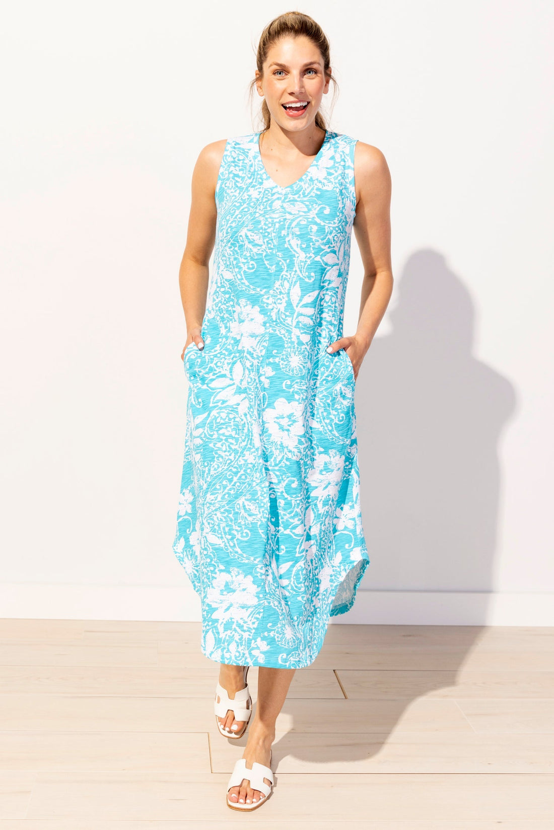 Escape By Hab | Paisley Scroll Cotn Slvless Dr