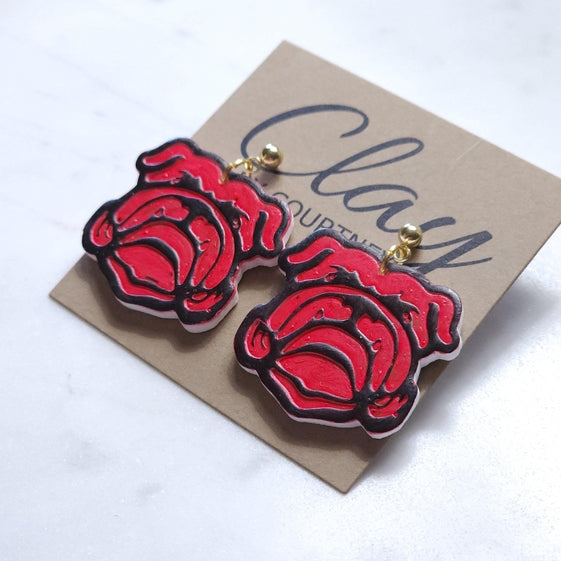 Bulldog Dangle Earring