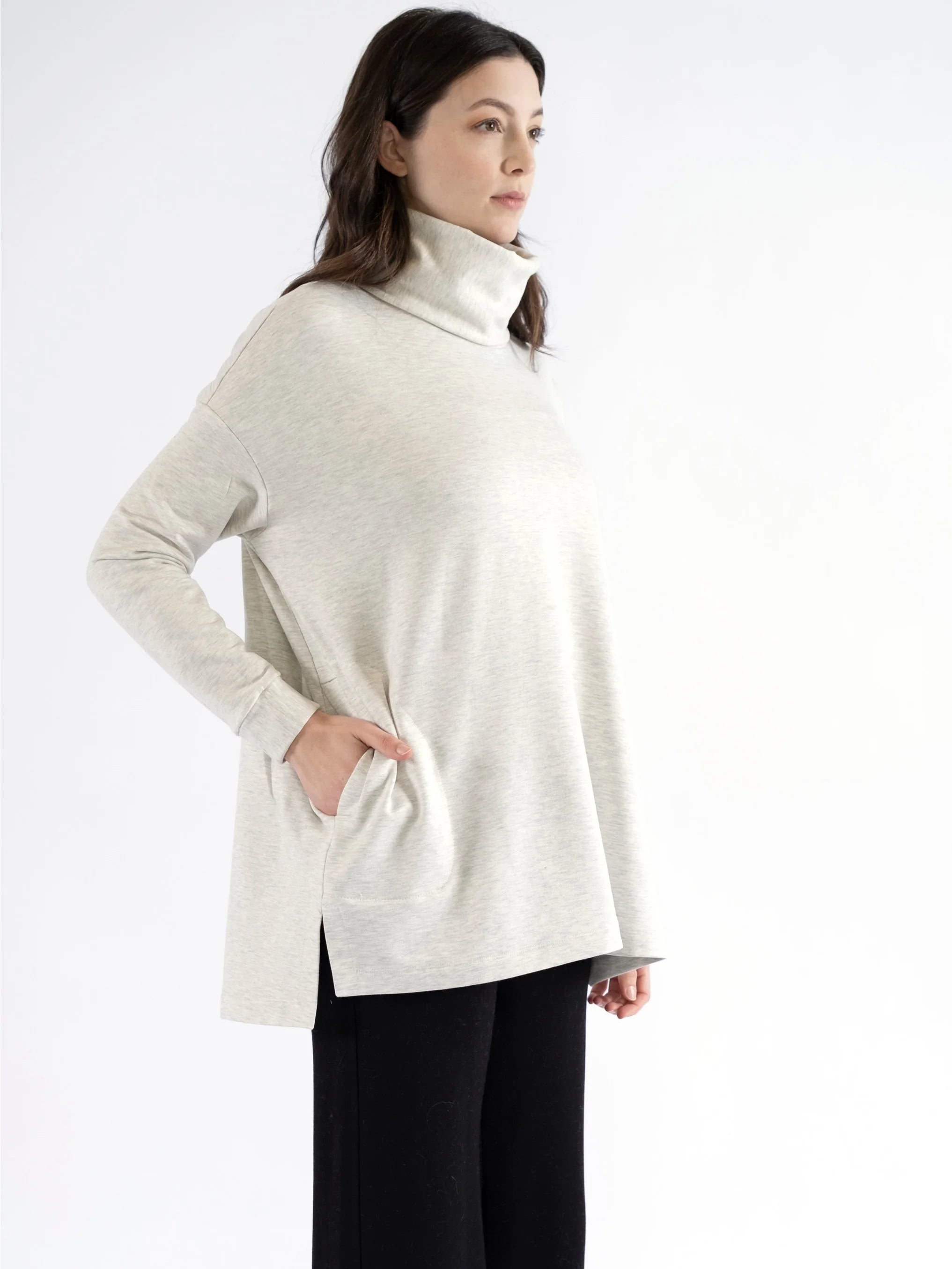 Capote | Relaxed Fit Turtle Neck Top | Capote | Cloister Collection Designer Fashion