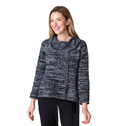Habitat | Tweedy Chenille Button Cowl Pullover