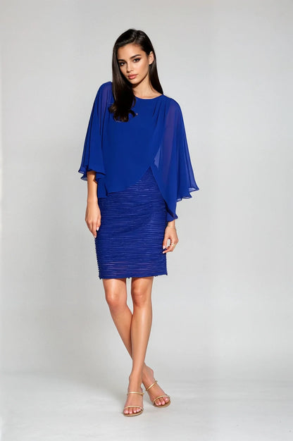 Joseph Ribkoff | Sheath Dress W/chiffon Overlay