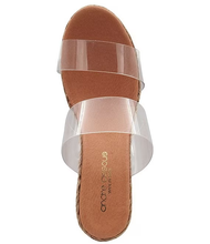 Load image into Gallery viewer, Andre Assous | Clear Strap Wedge Sandal
