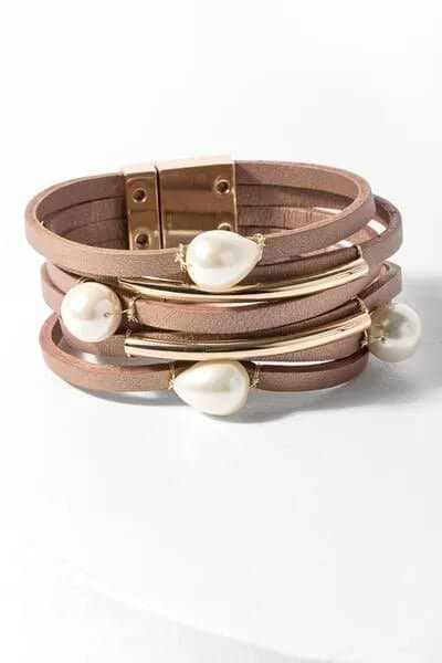 Saachi | Genuine Leather &amp; Pearls